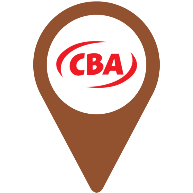 Pin na mapě CBA